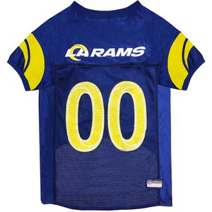 Pets First NFL Dog & Cat Jersey, Los Angeles Rams, X-Small