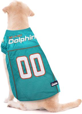 Show full view: Pets First NFL Dog & Cat Jersey, Miami Dolphins, X-Large slide 3 of 5