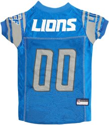 Pets First NFL Dog & Cat Mesh Jersey, Detroit Lions, Medium