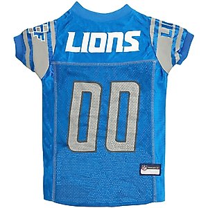 Pets First NFL Dog & Cat Mesh Jersey, Detroit Lions, X-Large