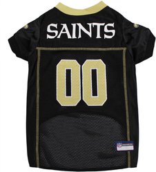 Pets First NFL Dog & Cat Mesh Jersey, New Orleans Saints, Small