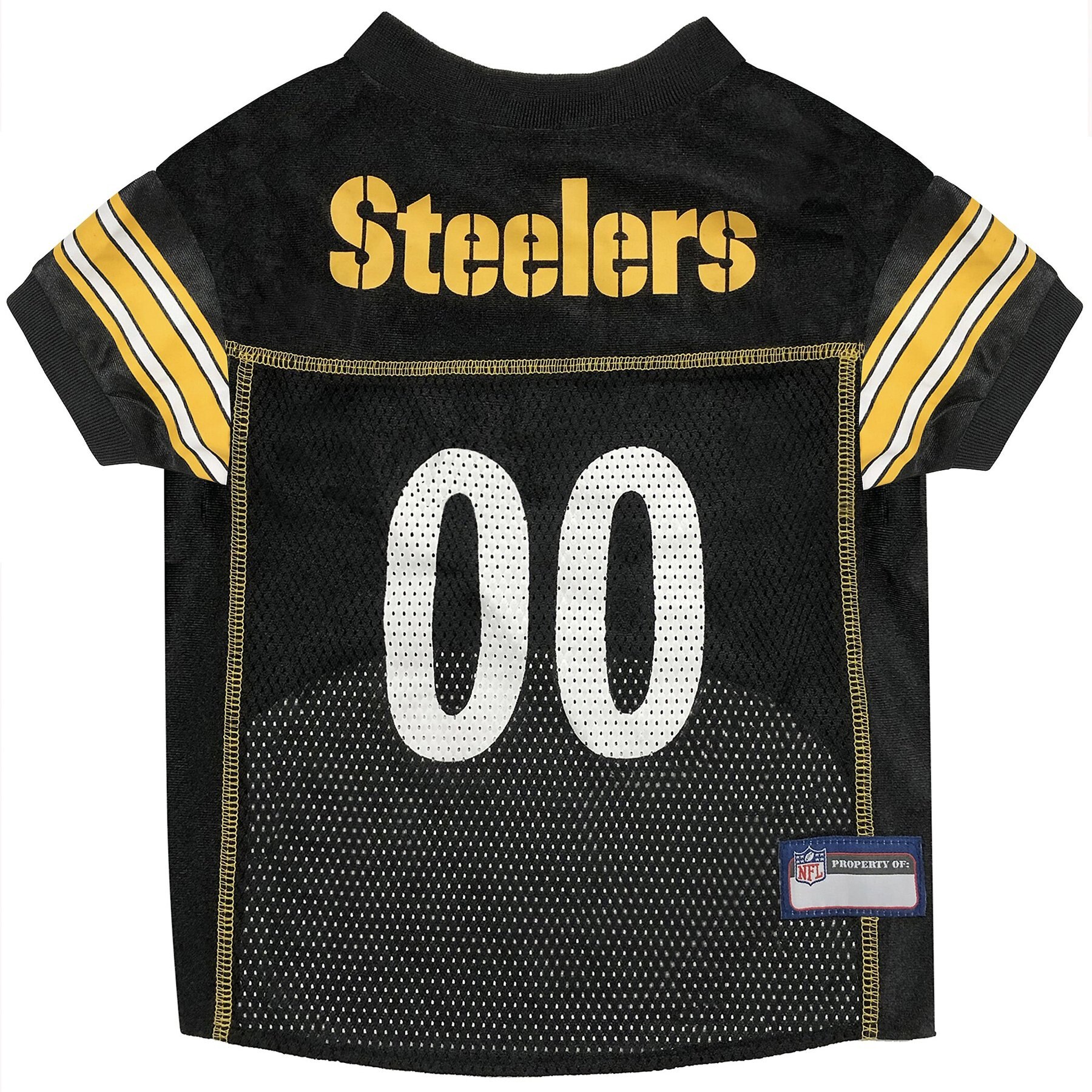 Pets First NFL Dog & Cat Jersey, Pittsburgh Steelers, Large