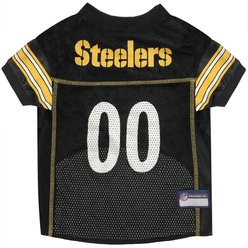 Pets First NFL Dog & Cat Mesh Jersey, Pittsburgh Steelers, Medium