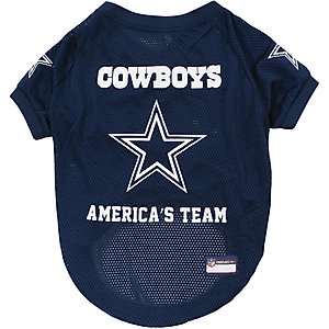 Pets First NFL Dog & Cat Raglan Jersey, Dallas Cowboys, Large