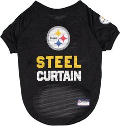 Pets First NFL Dog & Cat Raglan Jersey, Pittsburgh Steelers, X-Large