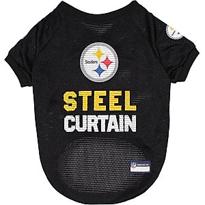 Pets First NFL Dog & Cat Raglan Jersey, Pittsburgh Steelers, X-Small
