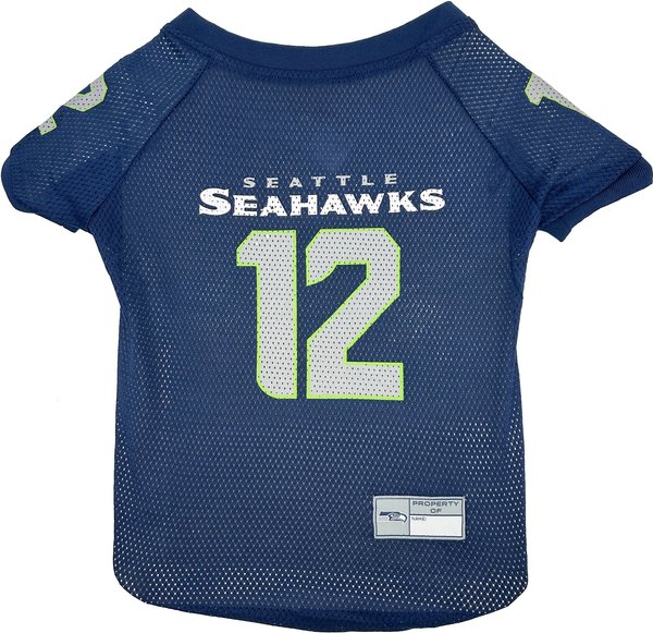 Show full view: Pets First NFL Dog & Cat Raglan Jersey, Seattle Seahawks, Small slide 1 of 5