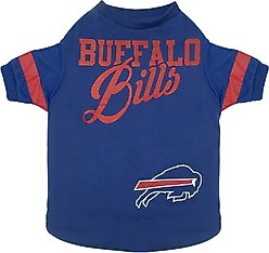 Pets First NFL Dog & Cat Stripe T-Shirt, Buffalo Bills, Small