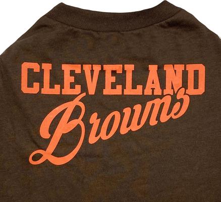 Show full view: Pets First NFL Dog & Cat Stripe T-Shirt, Cleveland Browns, Medium slide 4 of 6