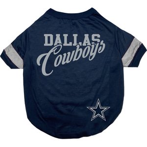 Pets First NFL Dog & Cat Stripe T-Shirt, Dallas Cowboys, Medium