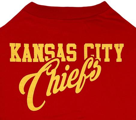 Show full view: Pets First NFL Dog & Cat Stripe T-Shirt, Kansas City Chiefs, Large slide 5 of 7
