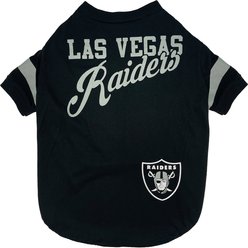 Pets First NFL Dog & Cat Stripe T-Shirt, Las Vegas Raiders, Large