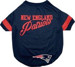 Pets First NFL Dog & Cat Stripe T-Shirt, New England Patriots, Small