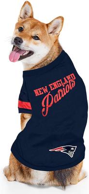Show full view: Pets First NFL Dog & Cat Stripe T-Shirt, New England Patriots, Small slide 4 of 7