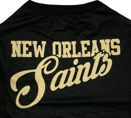 Show full view: Pets First NFL Dog & Cat Stripe T-Shirt, New Orleans Saints, Large slide 3 of 5