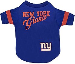Pets First NFL Dog & Cat Stripe T-Shirt, New York Giants, Small