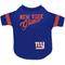 Show in main carousel: Pets First NFL Dog & Cat Stripe T-Shirt, New York Giants, Small slide 1 of 6
