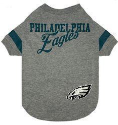 Pets First NFL Dog & Cat Stripe T-Shirt, Philadelphia Eagles, Large