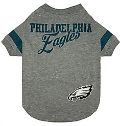 Pets First NFL Dog & Cat Stripe T-Shirt, Philadelphia Eagles, Medium