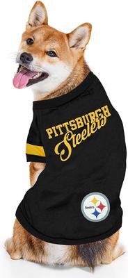 Show full view: Pets First NFL Dog & Cat Stripe T-Shirt, Pittsburgh Steelers, Large slide 3 of 6