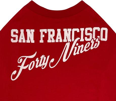 Show full view: Pets First NFL Dog & Cat Stripe T-Shirt, San Francisco 49ers, Large slide 4 of 6