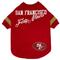 Show in main carousel: Pets First NFL Dog & Cat Stripe T-Shirt, San Francisco 49ers, Medium slide 1 of 7