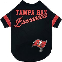 Pets First NFL Dog & Cat Stripe T-Shirt, Tampa Bay Buccaneers, Small