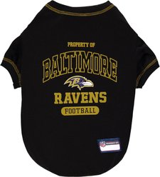 Pets First NFL Dog & Cat T-Shirt, Baltimore Ravens, Medium