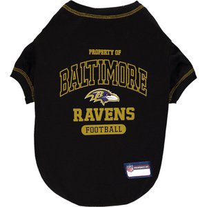Pets First NFL Dog & Cat T-Shirt, Baltimore Ravens, Small