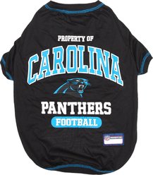Pets First NFL Dog & Cat T-Shirt, Carolina Panthers, Medium