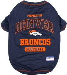 Pets First NFL Dog & Cat T-Shirt, Denver Broncos, Small
