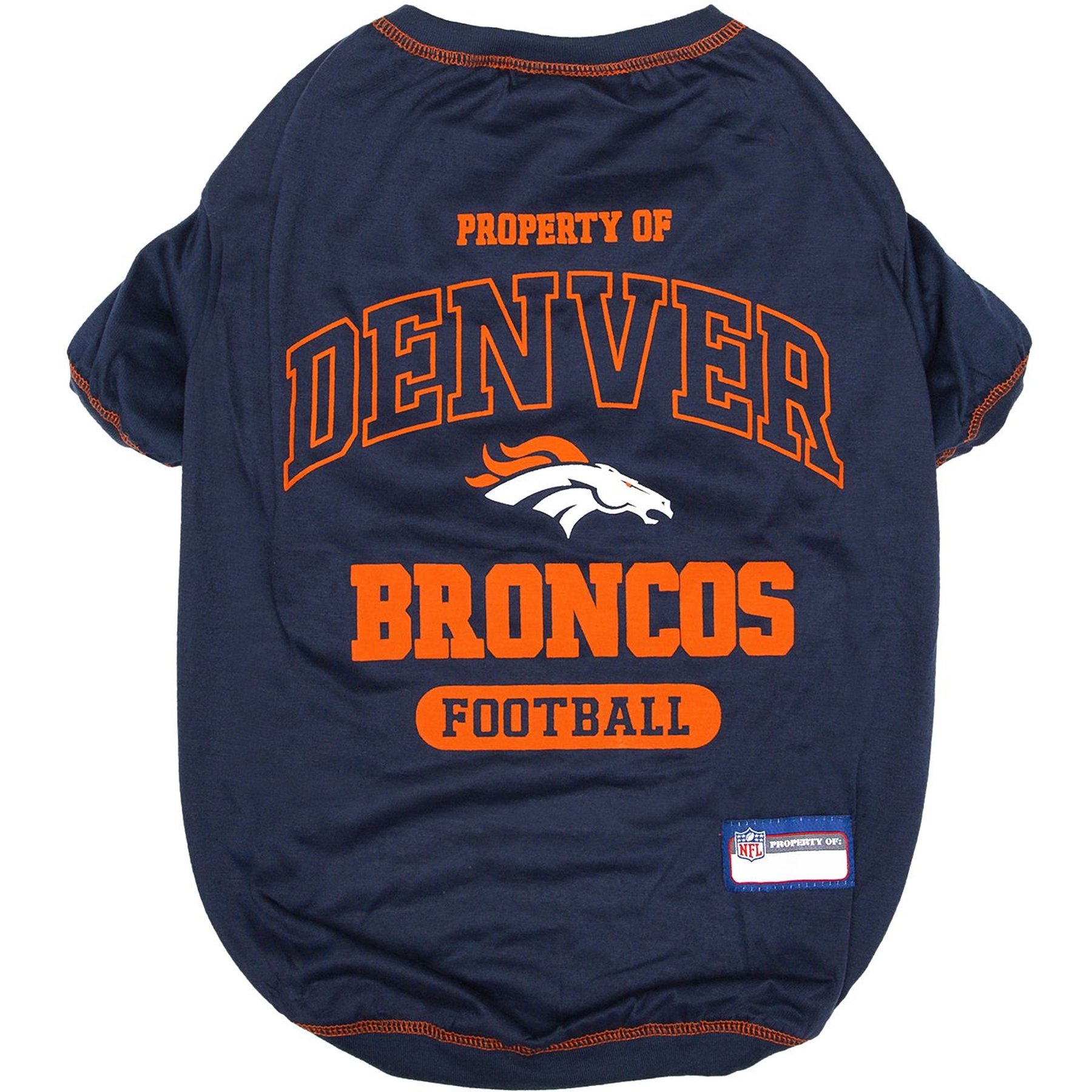 Pets First NFL Dog & Cat T-Shirt, Denver Broncos, Small