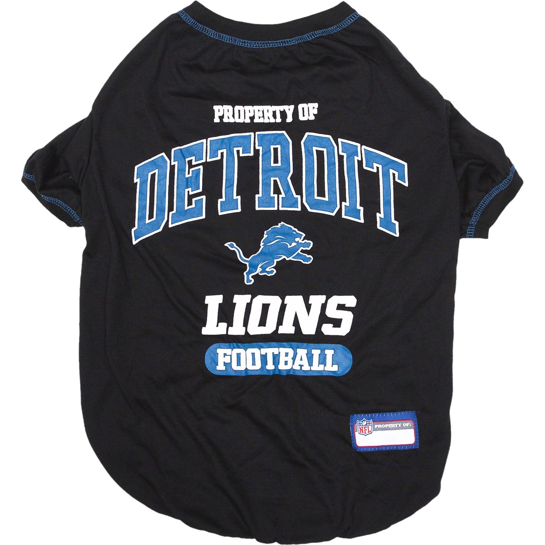 Pets First NFL Dog & Cat T-Shirt, Detroit Lions, Large