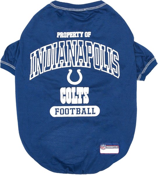 Show full view: Pets First NFL Dog & Cat T-Shirt, Indianapolis Colts, Medium slide 1 of 6