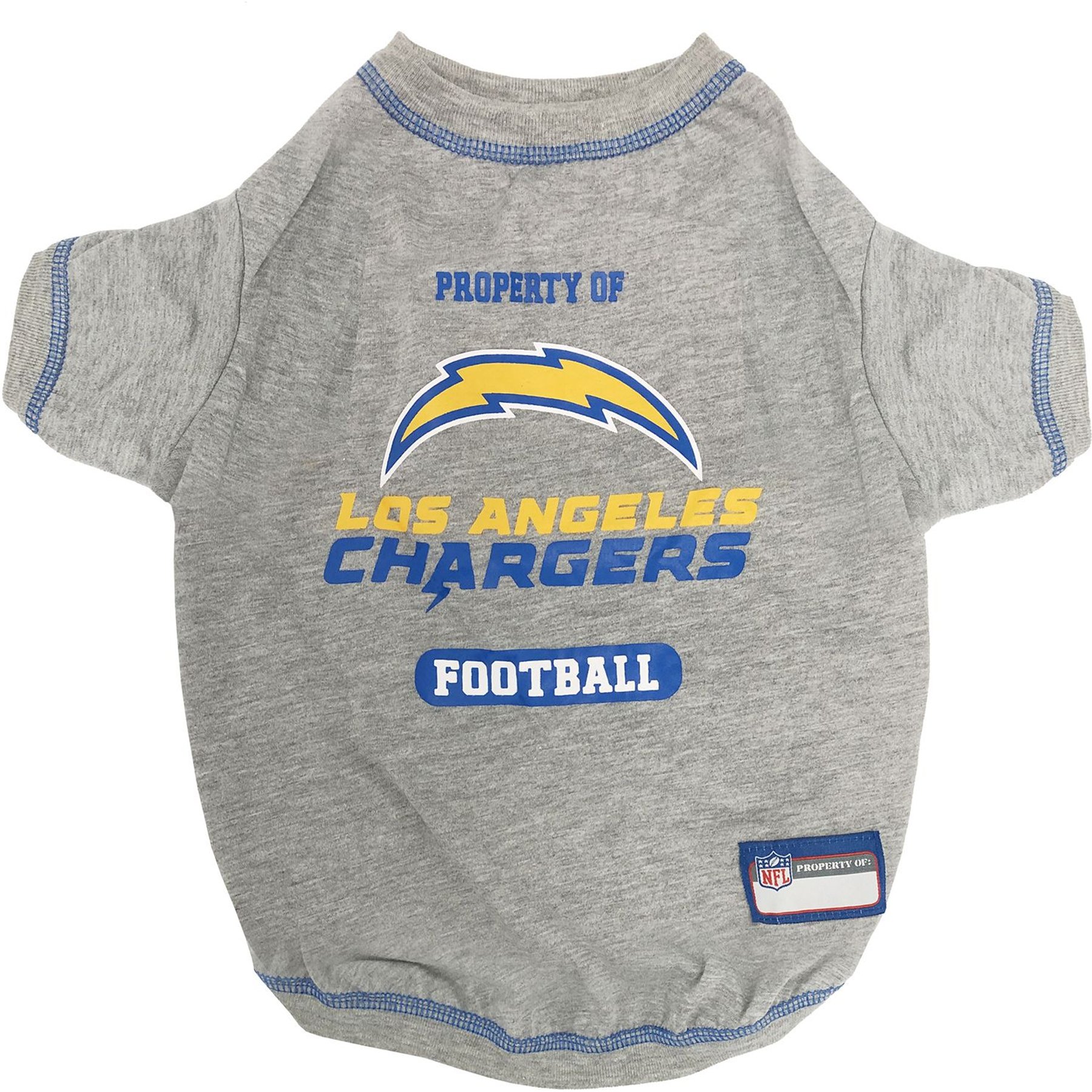 Pets First NFL Dog & Cat T-Shirt, Los Angeles Chargers, Small
