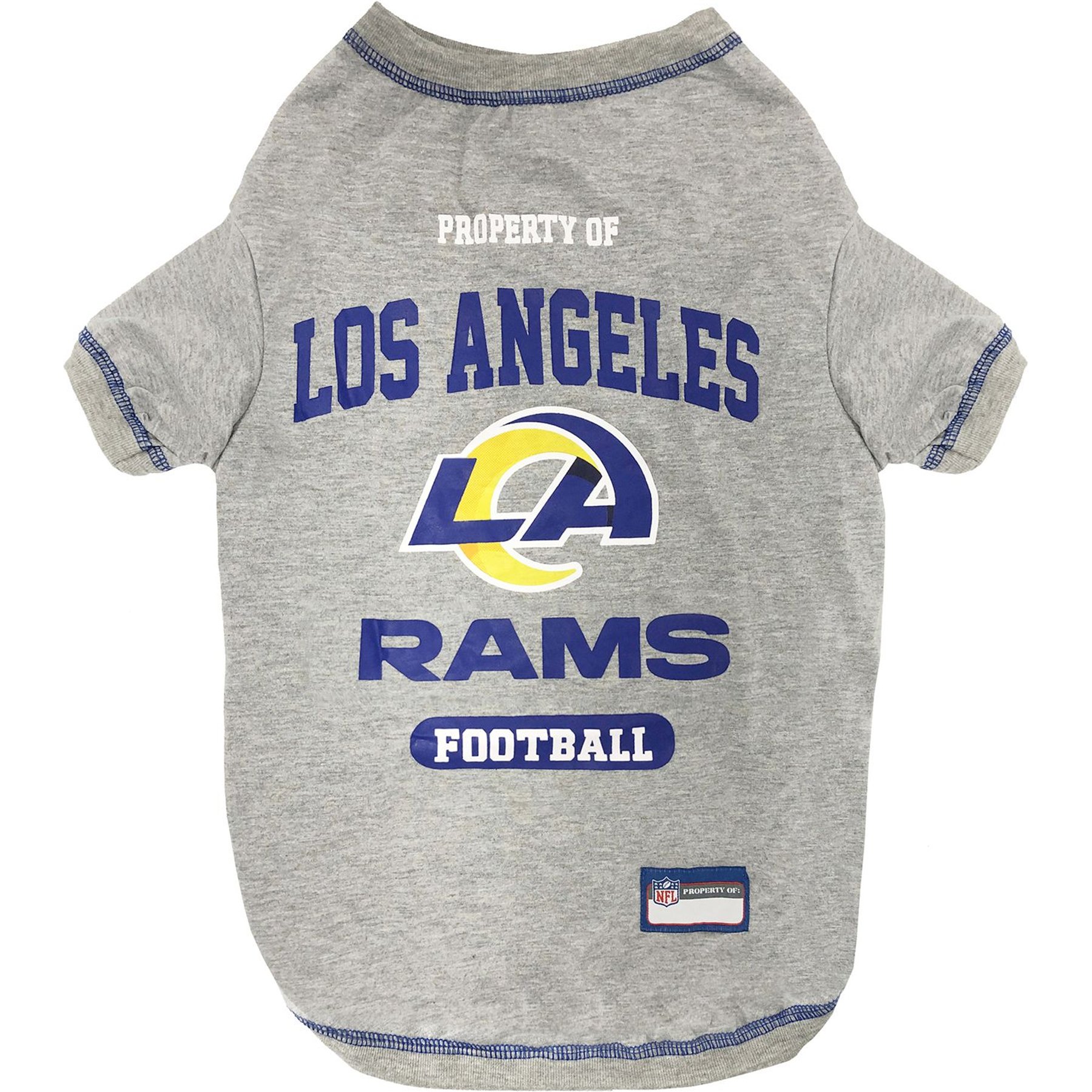 Pets First NFL Dog & Cat T-Shirt, Los Angeles Rams, Medium