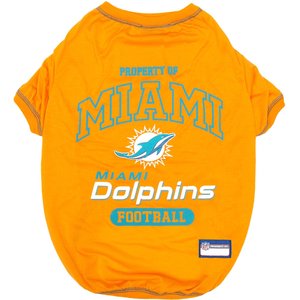 Pets First NFL Dog & Cat T-Shirt, Miami Dolphins, Large