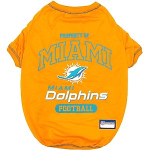 Pets First NFL Dog & Cat T-Shirt, Miami Dolphins, Small