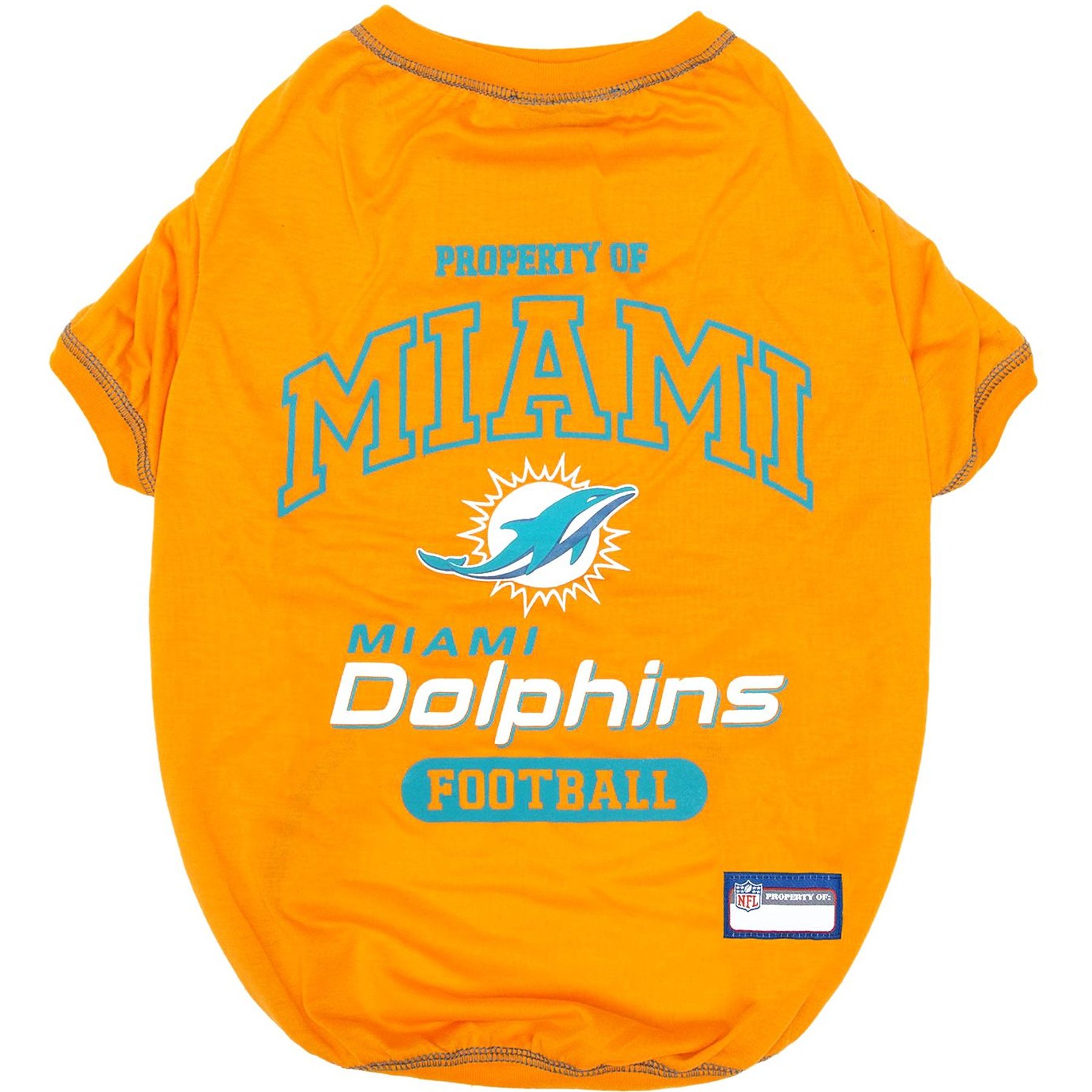 Pets First NFL Dog & Cat T-Shirt, Miami Dolphins, X-Large