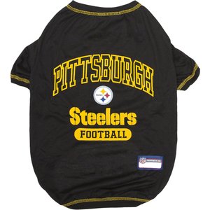 Pets First NFL Dog & Cat T-Shirt, Pittsburgh Steelers, Large