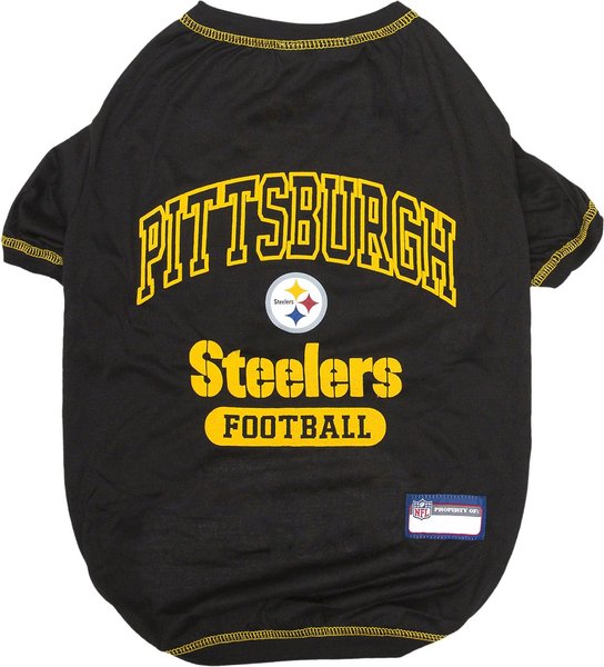 Show full view: Pets First NFL Dog & Cat T-Shirt, Pittsburgh Steelers, Medium slide 1 of 6