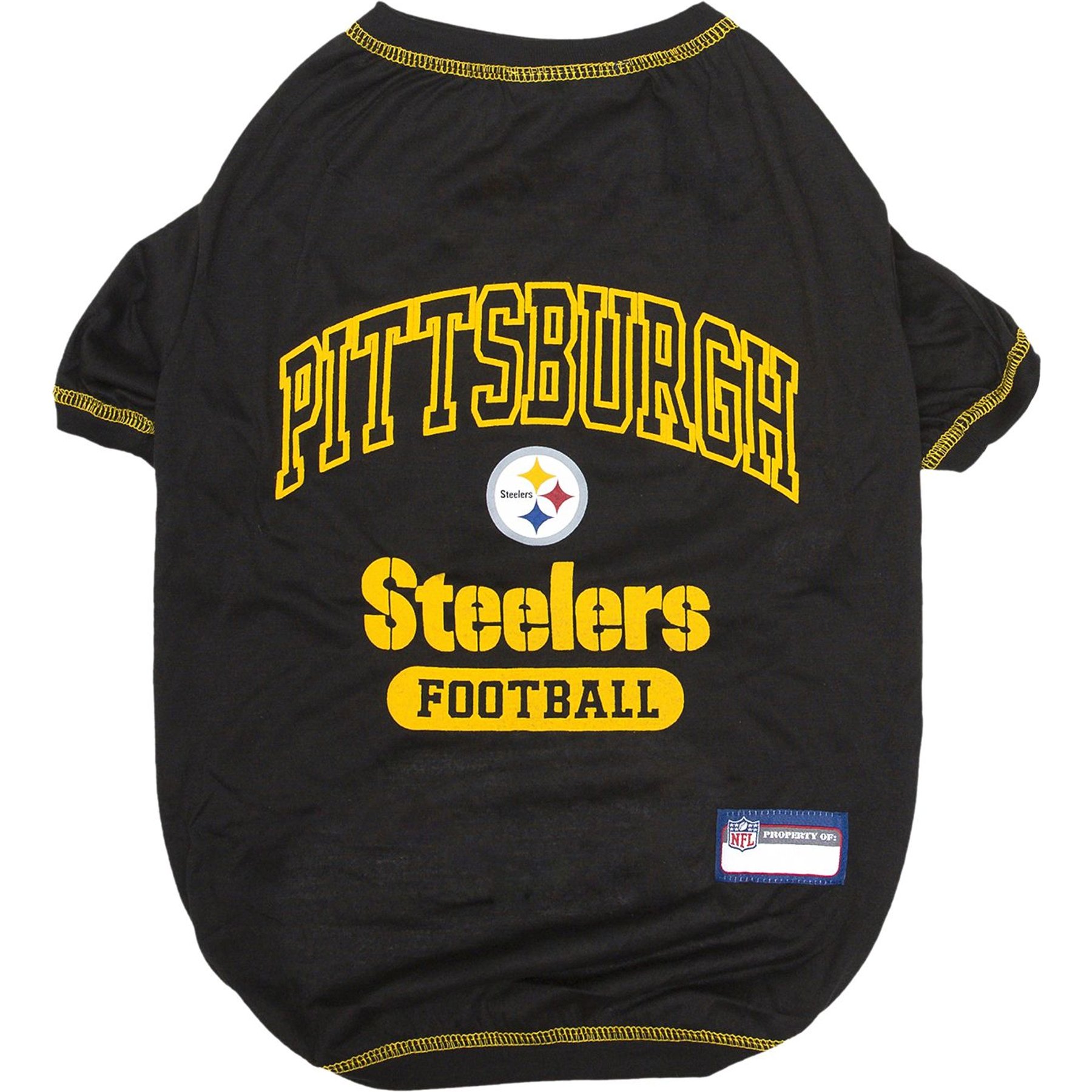 Pets First NFL Dog & Cat T-Shirt, Pittsburgh Steelers, X-Large