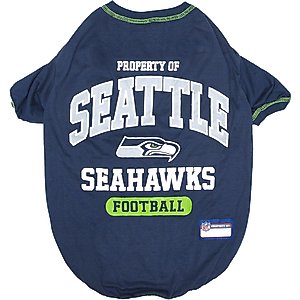 Pets First NFL Dog & Cat T-Shirt, Seattle Seahawks, Medium