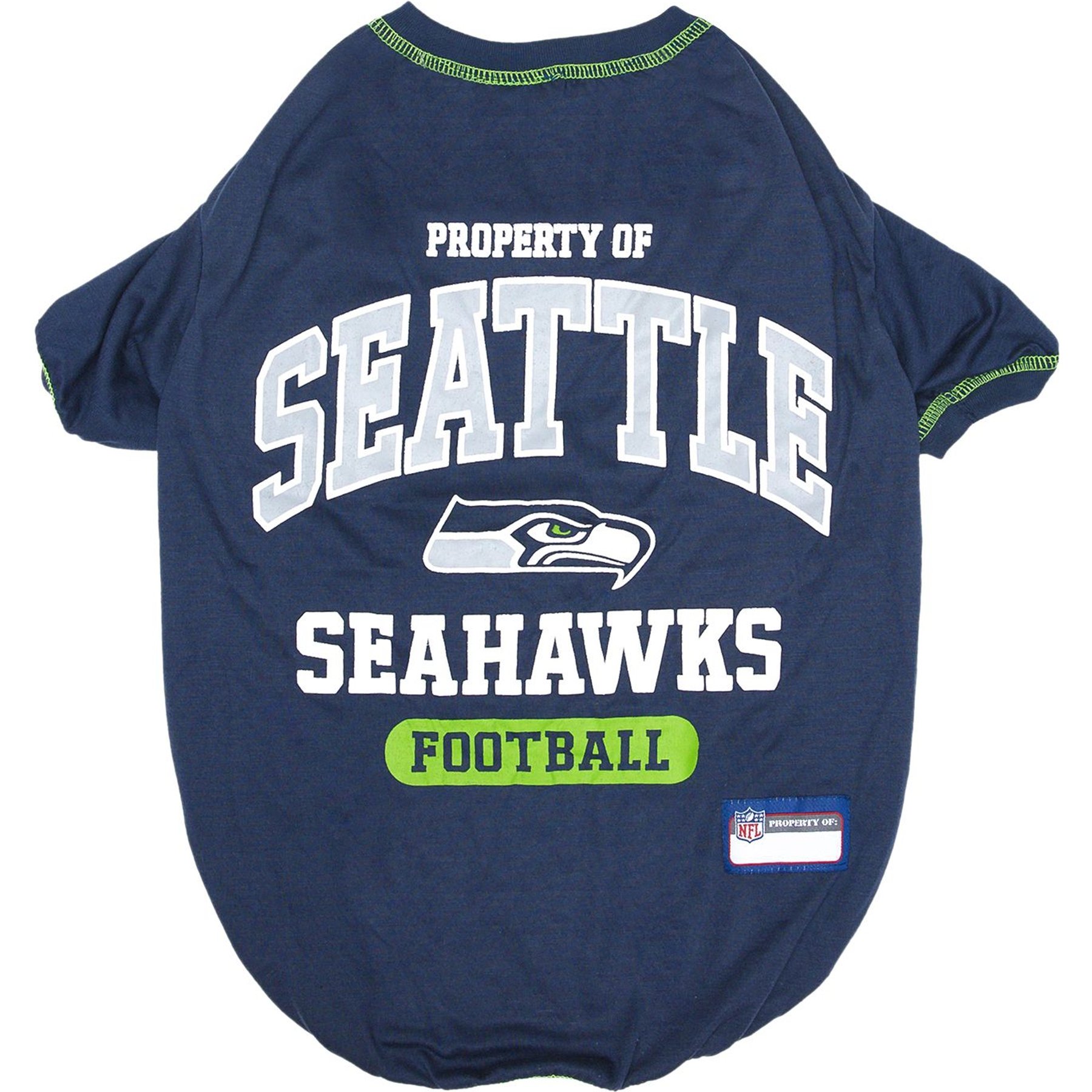 Pets First NFL Dog & Cat T-Shirt, Seattle Seahawks, Small