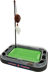 Pets First NFL Football Field Cat Scratcher Toy with Catnip, Auburn Football