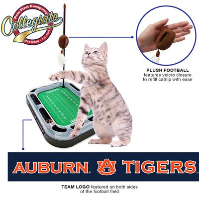 Show full view: Pets First NFL Football Field Cat Scratcher Toy with Catnip, Auburn Football slide 3 of 6