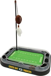 Pets First NFL Football Field Cat Scratcher Toy with Catnip, Green Bay Packers
