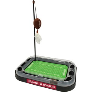 Pets First NFL Football Field Cat Scratcher Toy with Catnip, Indiana Football