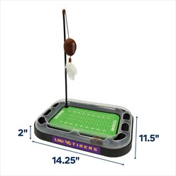 Pets First NFL Football Field Cat Scratcher Toy with Catnip, LSU Football slide 2 of 5