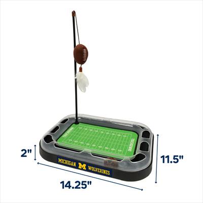 Show full view: Pets First NFL Football Field Cat Scratcher Toy with Catnip, Michigan Football slide 2 of 6